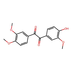 1-(3,4-dimethoxyphenyl)-2-(4-hydroxy-3-methoxyphenyl)ethane-1,2-dione structure