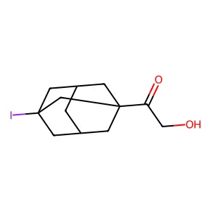 2-hydroxy-1-(3-iodo-1-adamantyl)ethanone structure
