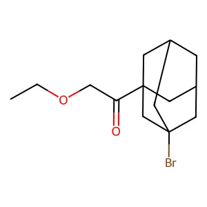 1-(3-bromo-1-adamantyl)-2-ethoxyethanone structure