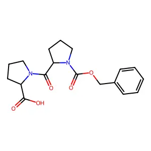 1-(1-phenylmethoxycarbonylpyrrolidine-2-carbonyl)pyrrolidine-2-carboxylic acid structure
