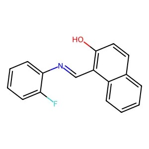 1-[(2-fluorophenyl)iminomethyl]naphthalen-2-ol structure