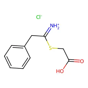 (1-Imino-2-phenyl)ethylthioacetic acid hydrochloride structure