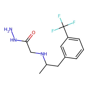 2-(alpha-Methyl-m-trifluoromethylphenethylamino)acetic acid hydrazide structure
