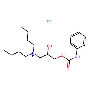 dibutyl-[2-hydroxy-3-(phenylcarbamoyloxy)propyl]azanium chloride structure