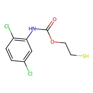 2-Mercaptoethyl 2,5-dichlorocarbanilate structure