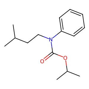propan-2-yl N-(3-methylbutyl)-N-phenylcarbamate structure