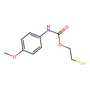 p-Methoxycarbanilic acid 2-mercaptoethyl ester structure