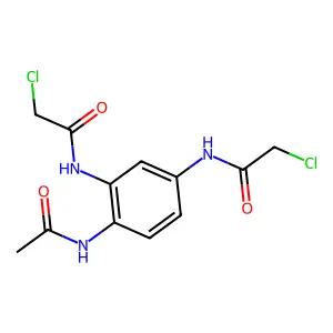 ACETANILIDE, 2',4'-BIS(2-CHLOROACETAMIDO)- structure