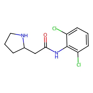 N-(2,6-dichlorophenyl)-2-pyrrolidin-2-ylacetamide structure