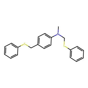 N,p-Bis(phenylthiomethyl)-N-methylaniline structure