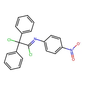 2-chloro-N-(4-nitrophenyl)-2,2-diphenylethanimidoyl chloride structure