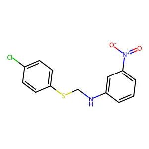 N-[(4-chlorophenyl)sulfanylmethyl]-3-nitroaniline structure