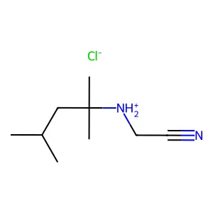 (1,1,3-Trimethylbutylamino)acetonitrile hydrochloride structure