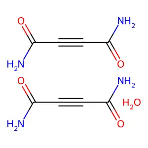 ACETYLENEDICARBOXAMIDE, HEMIHYDRATE structure