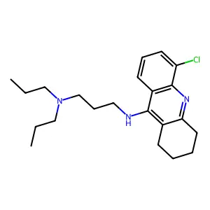 N-(5-chloro-1,2,3,4-tetrahydroacridin-9-yl)-N',N'-dipropylpropane-1,3-diamine structure