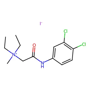 (3,4-Dichlorophenylcarbamoylmethyl)diethylmethylammonium iodide structure