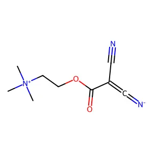 Ammonium, (2-(2,2-dicyano-1-hydroxyvinyloxy)ethyl)trimethyl-, hydroxide, inner salt structure