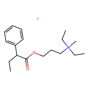diethyl-methyl-[3-(2-phenylbutanoyloxy)propyl]azanium iodide structure