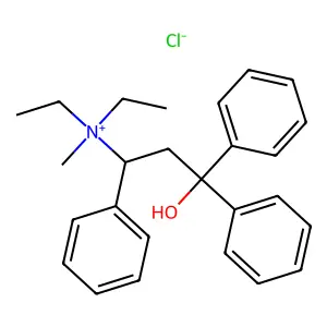 diethyl-(3-hydroxy-1,3,3-triphenylpropyl)-methylazanium chloride structure
