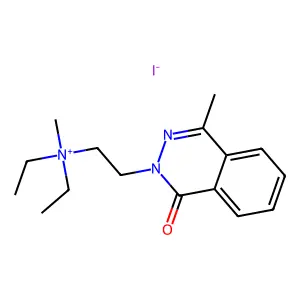diethyl-methyl-[2-(4-methyl-1-oxophthalazin-2-yl)ethyl]azanium iodide structure