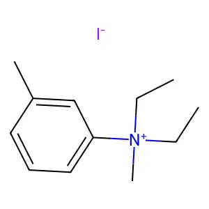 diethyl-methyl-(3-methylphenyl)azanium iodide structure