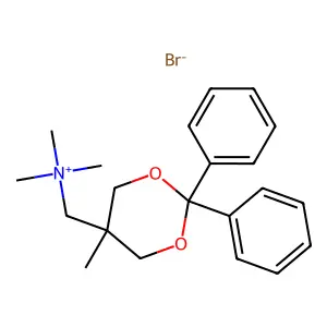 trimethyl-[(5-methyl-2,2-diphenyl-1,3-dioxan-5-yl)methyl]azanium bromide structure