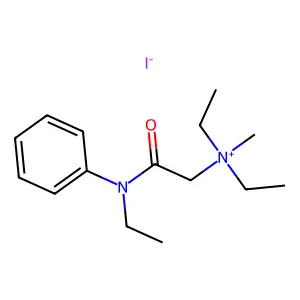 (N-Ethylcarbaniloylmethyl)diethylmethylammonium iodide structure