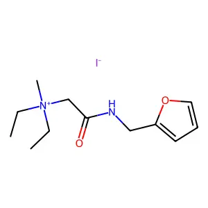 (2-Furfurylcarbamoylmethyl)diethylmethylammonium iodide structure