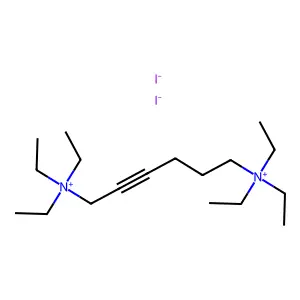 triethyl-[6-(triethylazaniumyl)hex-2-ynyl]azanium diiodide structure