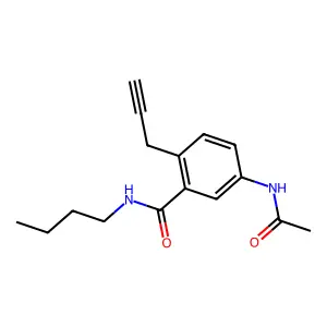 5-acetamido-N-butyl-2-prop-2-ynylbenzamide structure