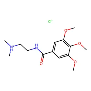 N-(beta-Dimethylaminoethyl)-3,4,5-trimethoxybenzamide hydrochloride structure