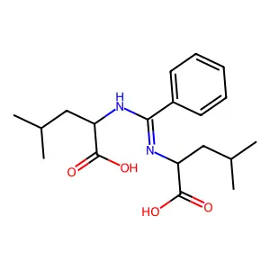 (2S)-2-[[N-[(1S)-1-carboxy-3-methylbutyl]-C-phenylcarbonimidoyl]amino]-4-methylpentanoic acid structure