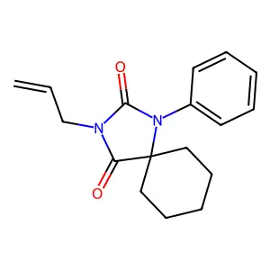 1,3-DIAZASPIRO(4.5)DECANE-2,4-DIONE, 3-ALLYL-1-PHENYL- structure