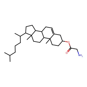 [10,13-dimethyl-17-(6-methylheptan-2-yl)-2,3,4,7,8,9,11,12,14,15,16,17-dodecahydro-1H-cyclopenta[a]phenanthren-3-yl] 2-aminoacetate structure