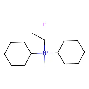 dicyclohexyl-ethyl-methylazanium iodide structure