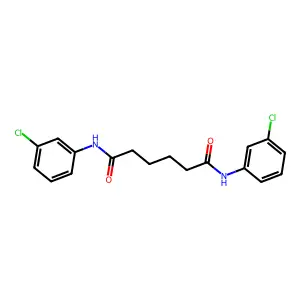 N,N'-bis(3-chlorophenyl)hexanediamide structure