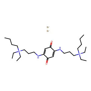 Ammonium, (p-benzoquinon-2,5-ylenebis(iminotrimethylene))bis(butyldiethyl-, dibromide structure
