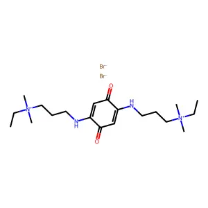 Ammonium, (p-benzoquinon-2,5-ylenebis(iminotrimethylene))bis(dimethylethyl-, dibromide structure