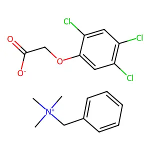 Benzyltrimethylammonium 2,4,5-trichlorophenoxyacetate structure