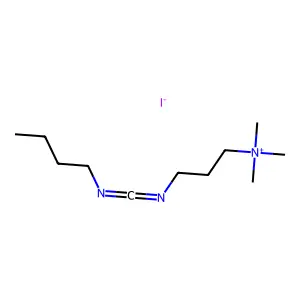 AMMONIUM, (3-(((BUTYLIMINO)METHYLENE)AMINO)PROPYL)TRIMETHYL-, IODIDE structure