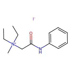 (2-anilino-2-oxoethyl)-diethyl-methylazanium iodide structure