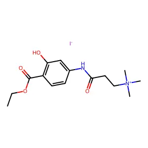 [3-(4-ethoxycarbonyl-3-hydroxyanilino)-3-oxopropyl]-trimethylazanium iodide structure