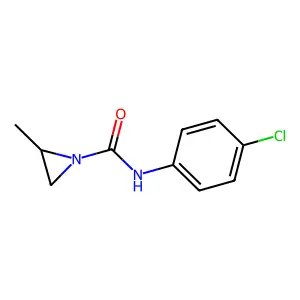 N-(4-chlorophenyl)-2-methylaziridine-1-carboxamide structure