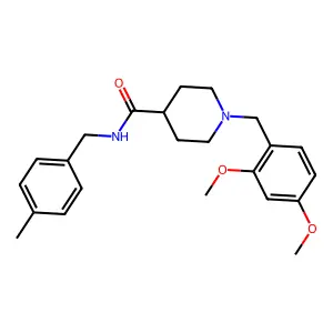 1-(2,4-dimethoxybenzyl)-N-(4-methylbenzyl)piperidine-4-carboxamide structure