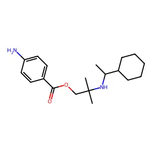 p-Aminobenzoic acid 2-(1-(1-cyclohexyl)ethylamino)-2,2-dimethylethyl ester structure