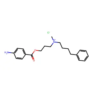 Benzoic acid, p-amino-, 3-(N-methyl-N-(4-phenylbutyl)amino)propyl ester, hydrochloride structure