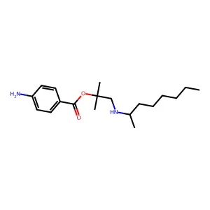 [2-methyl-1-(octan-2-ylamino)propan-2-yl] 4-aminobenzoate structure