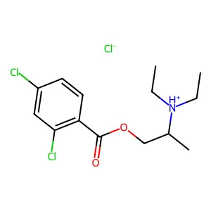 1-(2,4-dichlorobenzoyl)oxypropan-2-yl-diethylazanium chloride structure