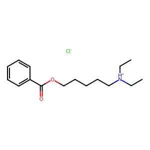 5-benzoyloxypentyl(diethyl)azanium chloride structure