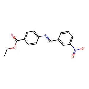 ethyl 4-[(3-nitrophenyl)methylideneamino]benzoate structure
